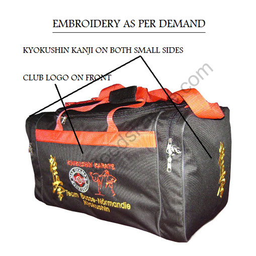 SPORTS BAGS KYOKUSHINKAI CUSTOM EMBROIDED